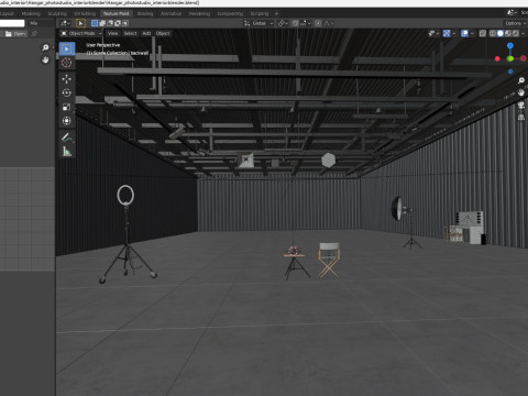 Hangar Photo Studio interior scene Modello 3D