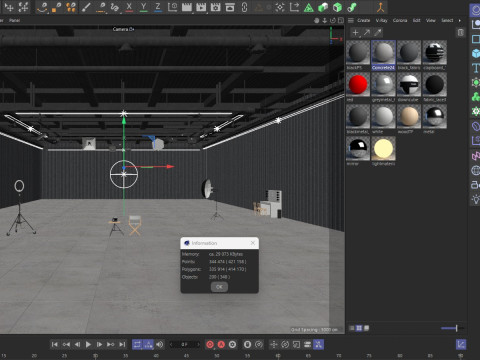 Hangar Photo Studio interior scene Modello 3D