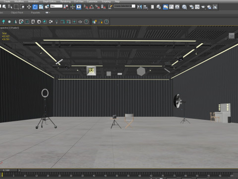 Hangar Photo Studio interior scene Modello 3D