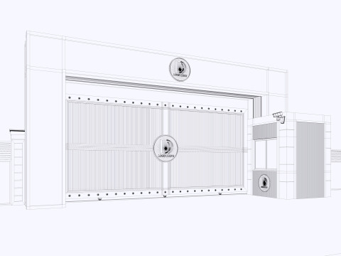 मुख्य स्थल प्रवेश द्वार द्वार 3D मॉडल
