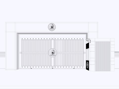 मुख्य स्थल प्रवेश द्वार द्वार 3D मॉडल
