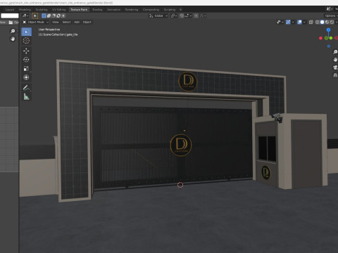 मुख्य स्थल प्रवेश द्वार द्वार 3D मॉडल