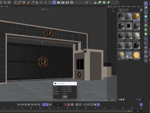 मुख्य स्थल प्रवेश द्वार द्वार 3D मॉडल