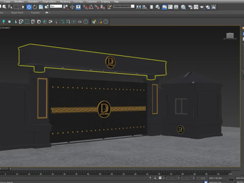Main Site Entrance Gate Door 2 3D Model