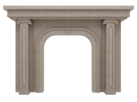 Gewölbte Fassadensäulen, Türpilaster 3D Modell