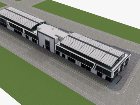 Edificio moderno del negozio al dettaglio Modello 3D