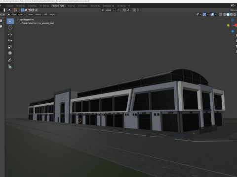 Edificio moderno del negozio al dettaglio Modello 3D