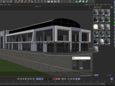 Edificio moderno del negozio al dettaglio Modello 3D