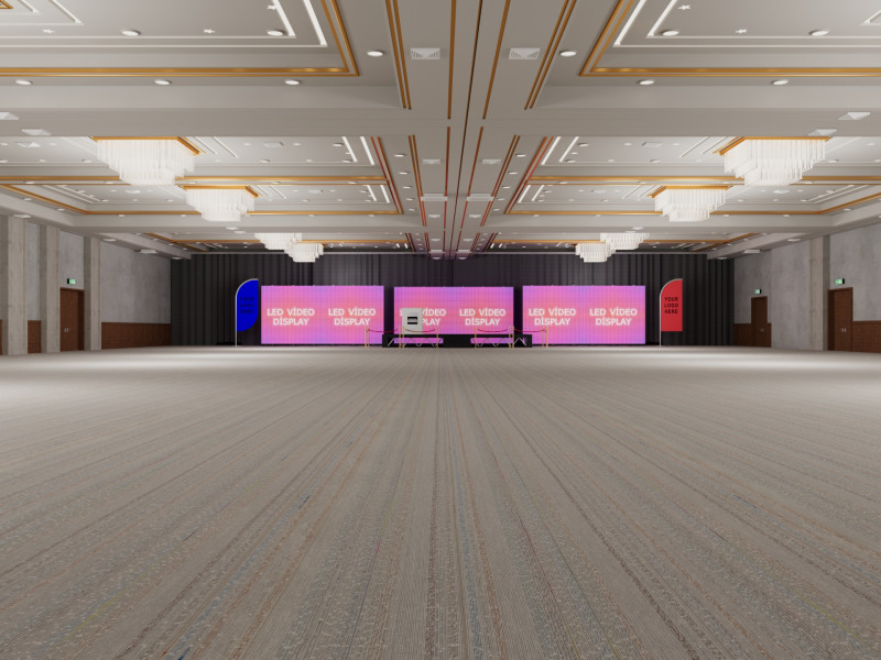 Sala balowa w centrum kongresowym Model 3D .c4d .max .obj .3ds .fbx .stl .blend