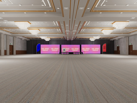 Sala da ballo della suite del centro congressi Modello 3D