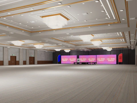 Convention Center Suite Ballroom 3D Model