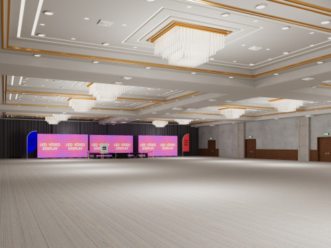 Sala balowa w centrum kongresowym Model 3D