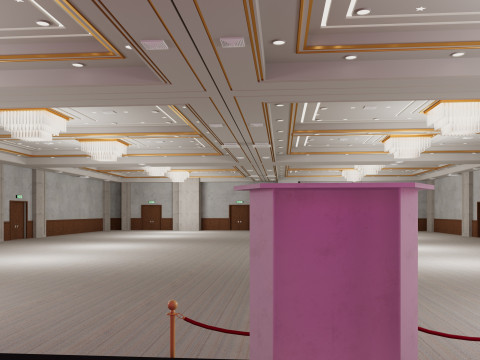 Sala balowa w centrum kongresowym Model 3D