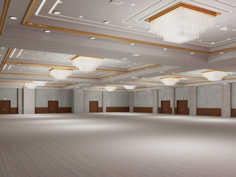 Sala balowa w centrum kongresowym Model 3D