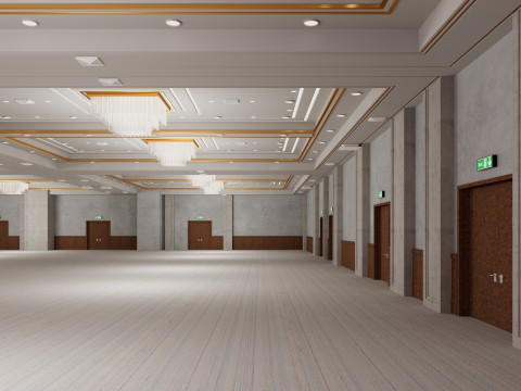 Sala balowa w centrum kongresowym Model 3D