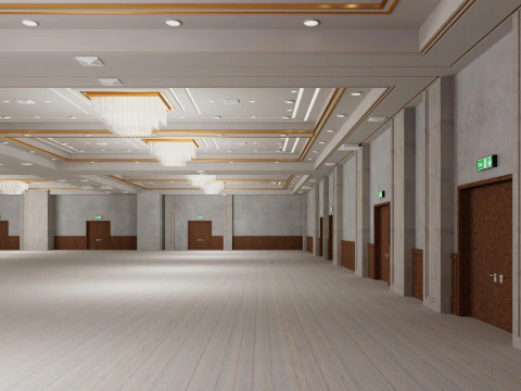 Convention Center Suite Ballroom 3D Model