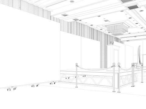 Sala balowa w centrum kongresowym Model 3D