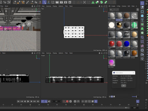 Sala balowa w centrum kongresowym Model 3D