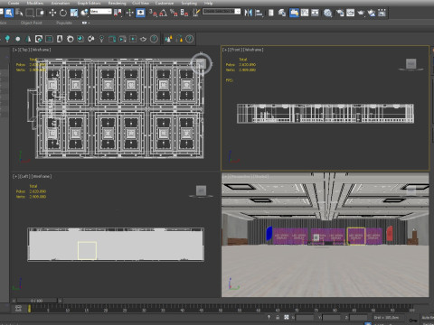 Sala balowa w centrum kongresowym Model 3D
