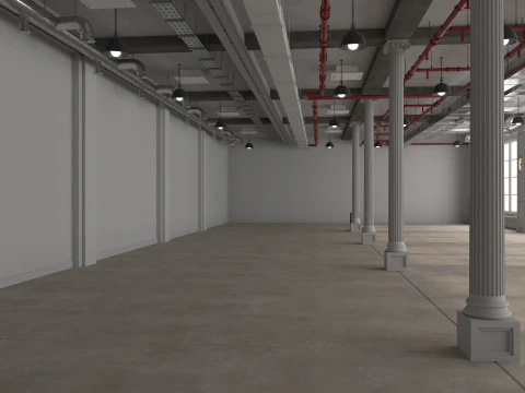 Loft Office interior 19 3D Model