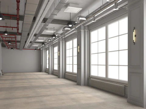 Loft Office interior 19 3D Model