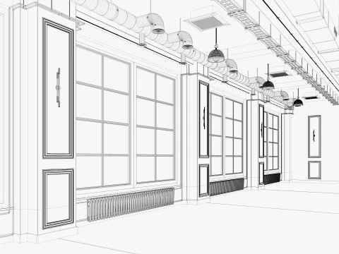 Loft Office interior 19 3D Model