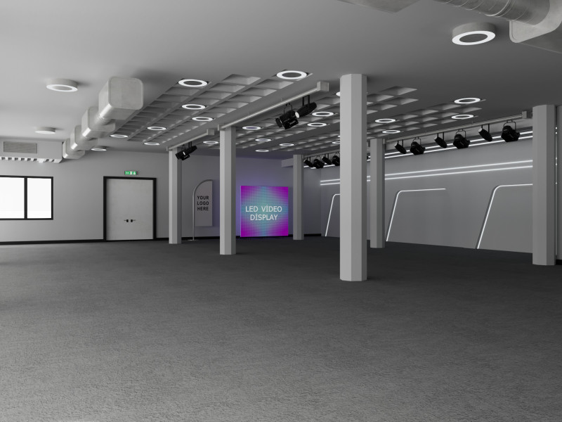 Convention Center Event Space 3D Model .c4d .max .obj .3ds .fbx .stl .blend 