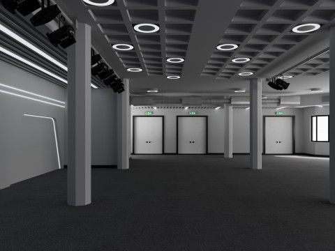 Convention Center Event Space 3D Model