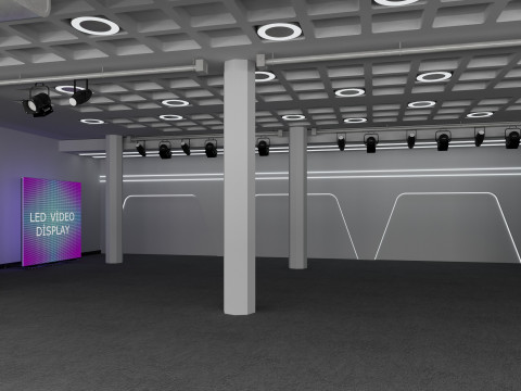 Convention Center Event Space 3D Model