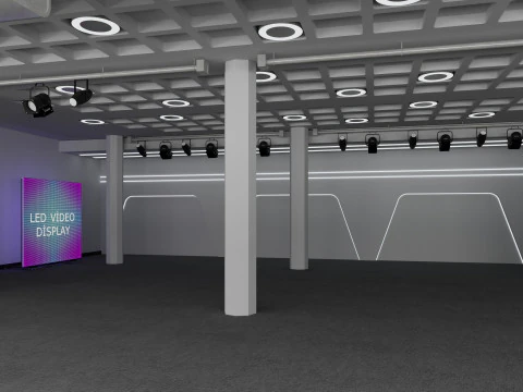 Convention Center Event Space 3D Model