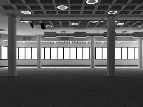 Convention Center Event Space 3D Model