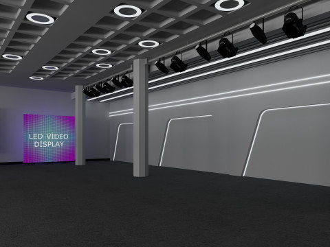 Convention Center Event Space 3D Model