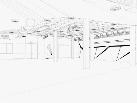 Convention Center Event Space 3D Model