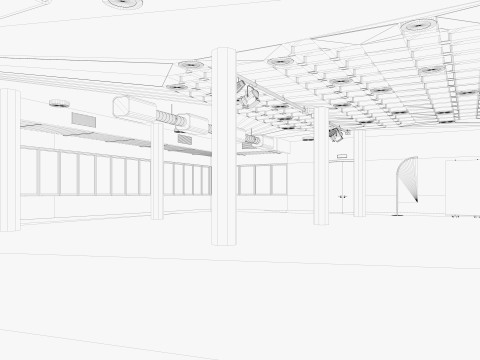 Convention Center Event Space 3D Model