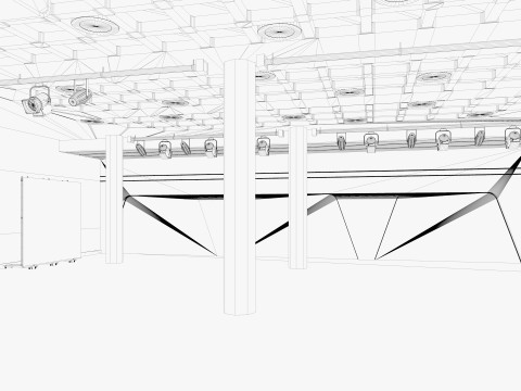 Convention Center Event Space 3D Model