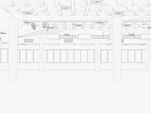 Convention Center Event Space 3D Model