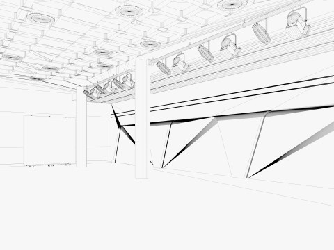 Convention Center Event Space 3D Model