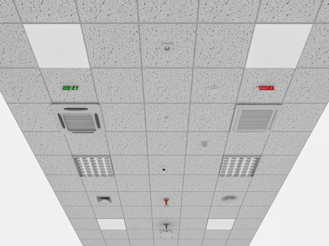 모듈식 천장 컬렉션 3D 모델