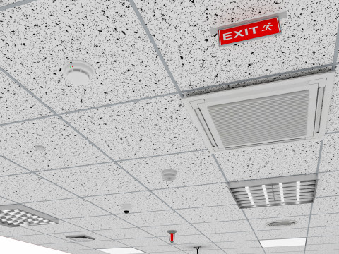 모듈식 천장 컬렉션 3D 모델