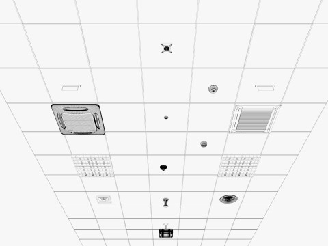 모듈식 천장 컬렉션 3D 모델