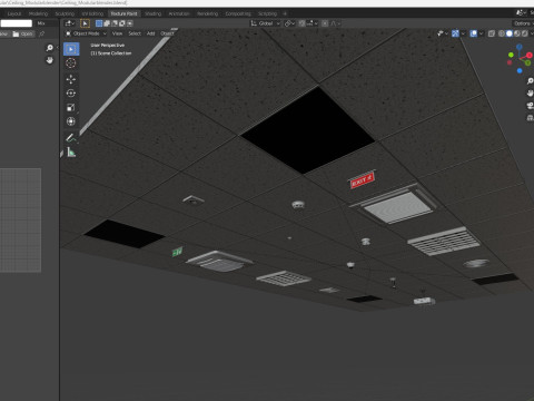 모듈식 천장 컬렉션 3D 모델