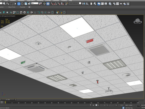 모듈식 천장 컬렉션 3D 모델