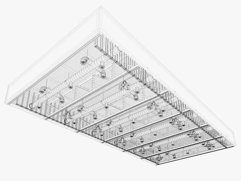 Ceiling Ventilation Pipes 22 3D Model