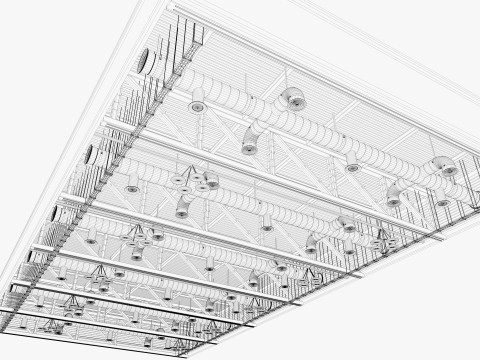 Ceiling Ventilation Pipes 22 3D Model