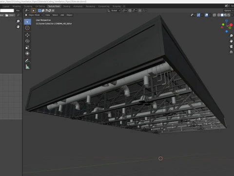Ceiling Ventilation Pipes 22 3D Model