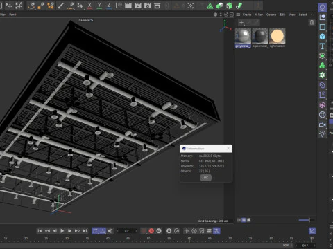 Ceiling Ventilation Pipes 22 3D Model