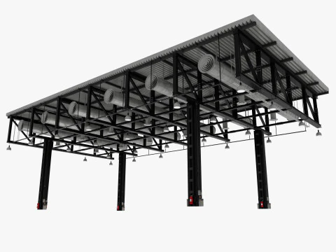 Plafondventilatiebuizen 23 3D Model