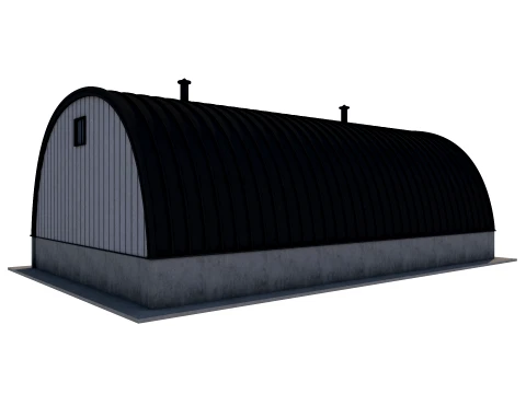 Industrial building 3 low-poly 3D Model