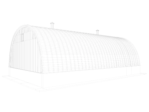 Industrial building 3 low-poly 3D Model