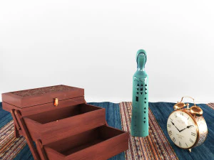 green blue decor 3D Model